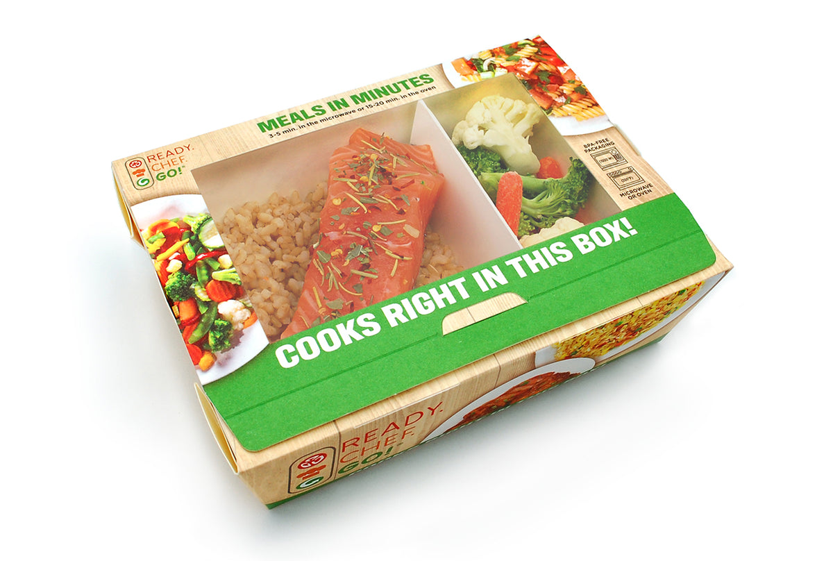 Large Dual Ovenable Container with TuckTop Lid Ready. Chef. Go!