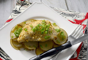 Garlic Chicken with Sliced Potatoes - Ready. Chef. Go!